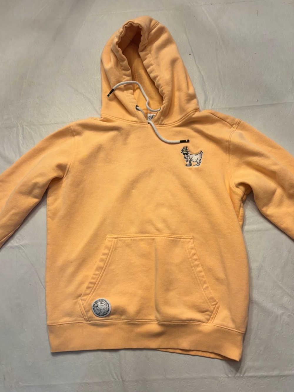 GOAT OG Men’s Hooded Peach Sweatshirt -Small - Picture 2 of 11